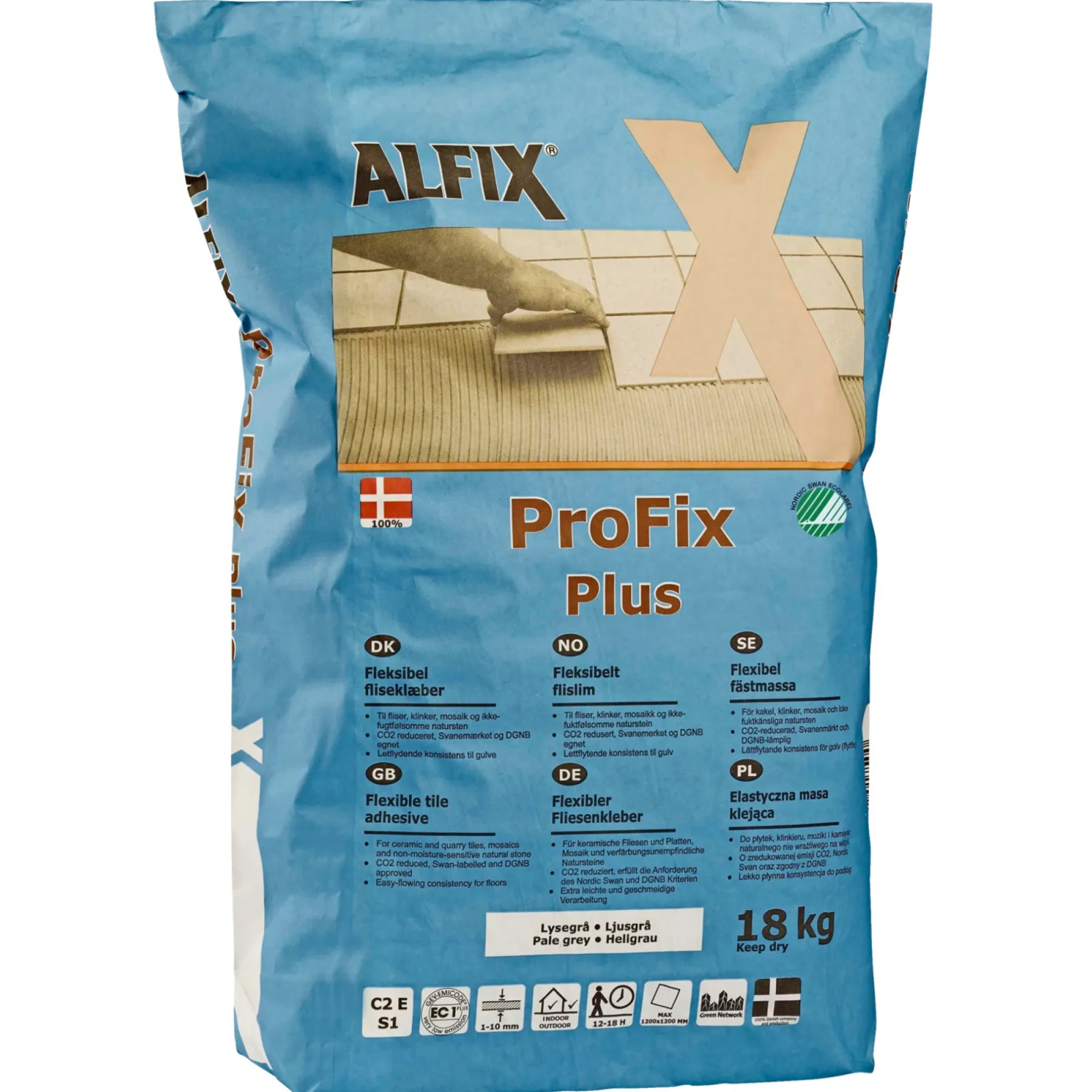 PROFIX PLUS FLISEKLÆB 18 KG LYSEGRÅ>Alfix Sale