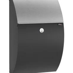 Postkasser & Standere ^ Allux 7000 POSTKASSE SORT/RUSTFRIT STÅL