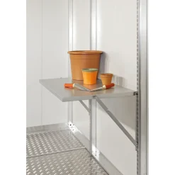 Stålskure ^ Biohort CASANOVA KLAPBORD ALUMINIUMSGRÅ