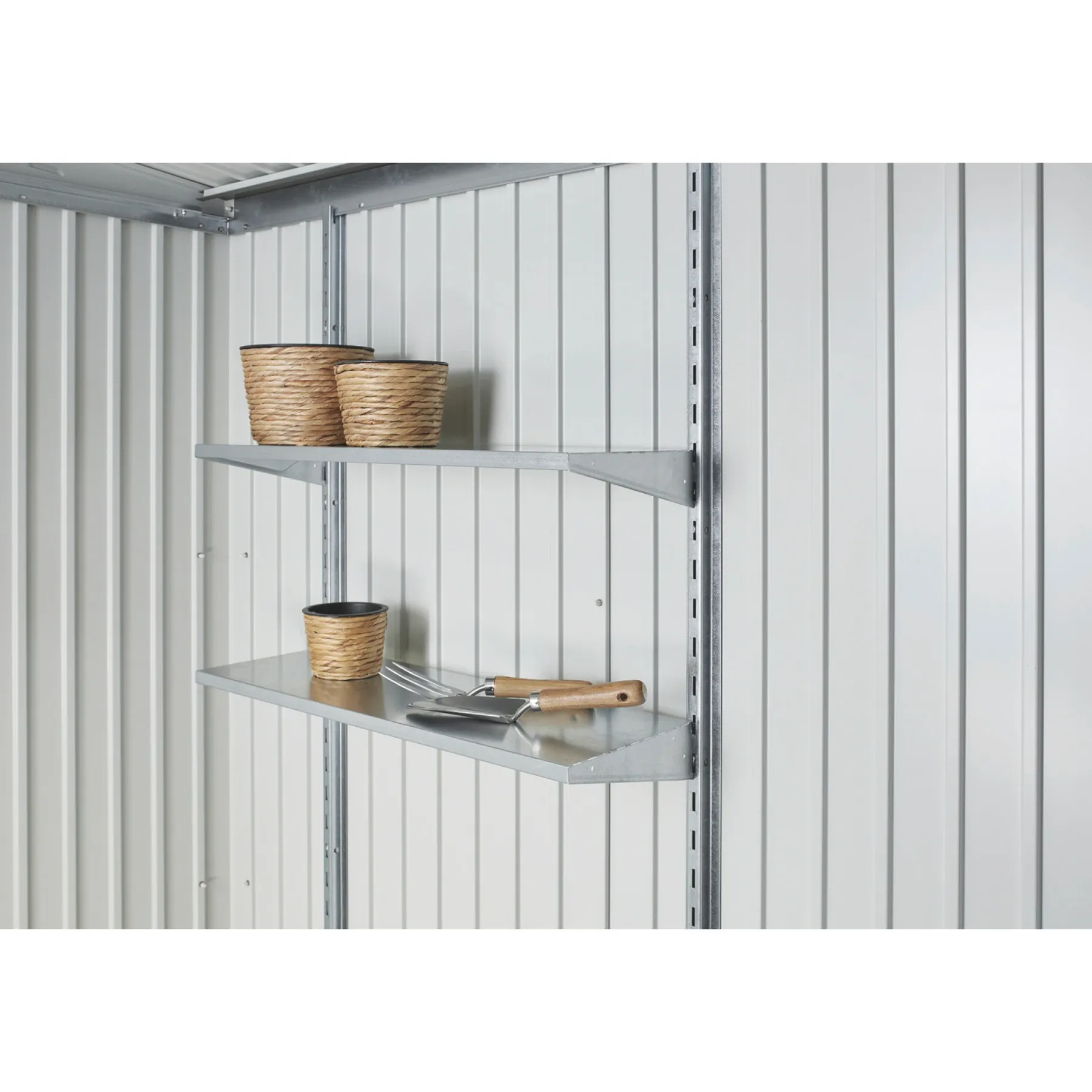 Stålskure ^ Biohort EUROPA DYBE HYLDE SØLV METALLIC
