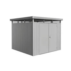 Stålskure ^ Biohort HIGHLINE H4 REDSKABSRUM SØLV METALLIC 7,56 M2