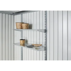 Stålskure ^ Biohort HIGHLINE H5 REDSKABSRUM SØLV METALLIC 8,66 M2