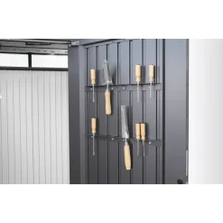 Stålskure ^ Biohort HIGHLINE H2 REDSKABSRUM SØLV METALLIC 5,36 M2