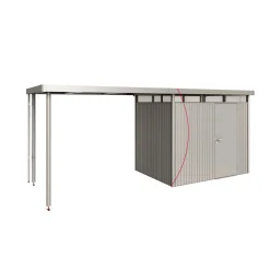 Stålskure ^ Biohort HIGHLINE H2 SIDETAG SØLV METALLIC
