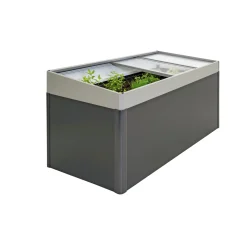 TILBEHØR 2X1 MISTBÆNK KVARTSGRÅ METALLIC 23 X 200 X 101 CM>Biohort Outlet