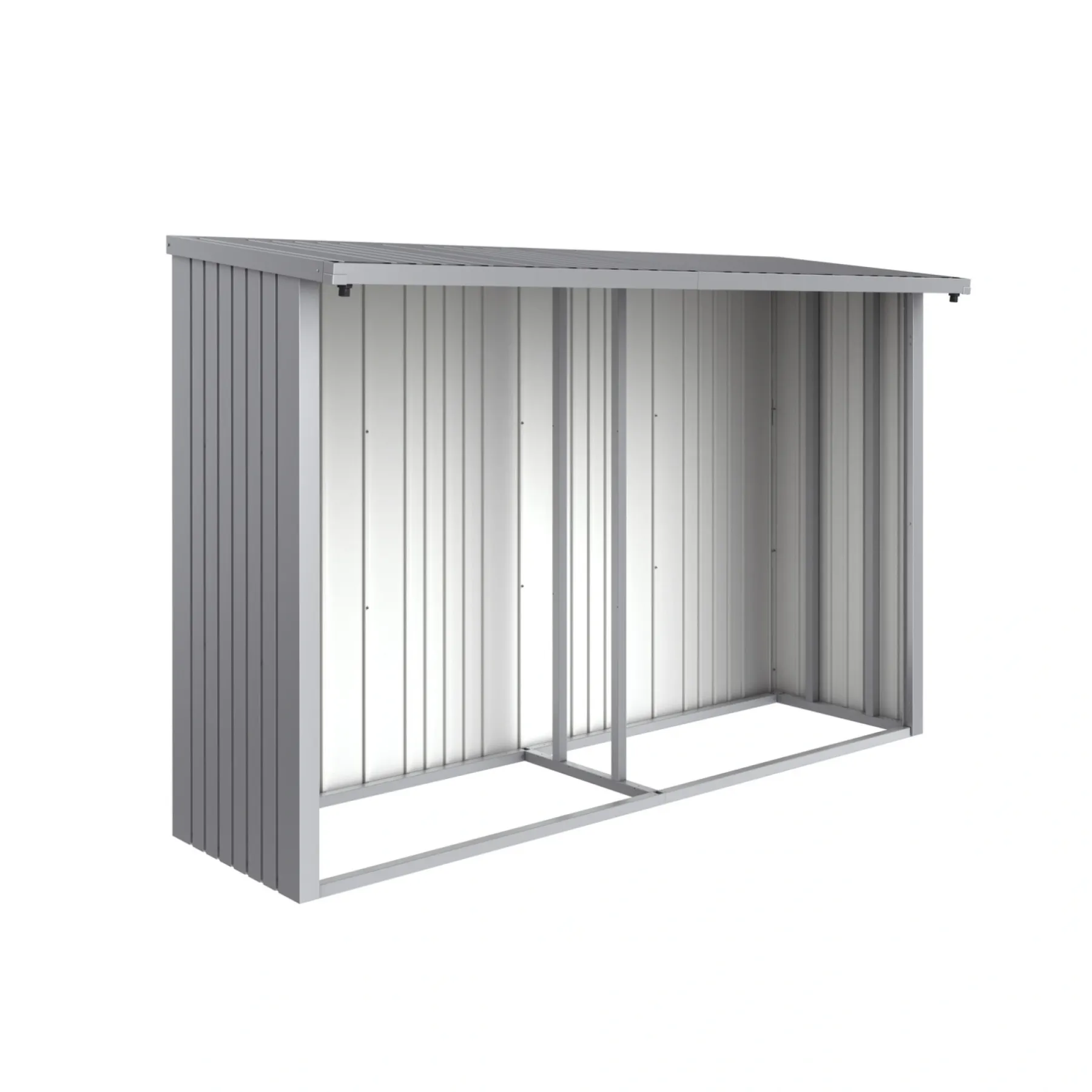 Brændely ^ Biohort WOODSTOCK 300 BAGVÆG SØLV METAL 0,41 M2