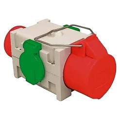 Stikkontakter & Afbrydere ^ BLUE ELECTRIC 2X230V - 1X400V CEE FORGRENER RØD