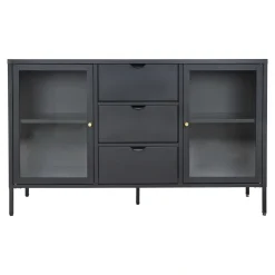 BOLIGINTERIØR NELA SKÆNK SORT 85 X 140 X 40 CM>Boliginteriør Discount