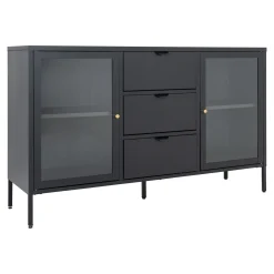 BOLIGINTERIØR NELA SKÆNK SORT 85 X 140 X 40 CM>Boliginteriør Discount
