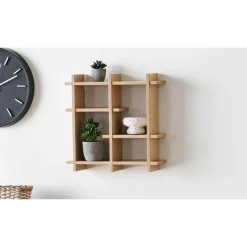 BOLIGINTERIØR VÆGHYLDE NATUR 40 X 12 X 40 CM>Boliginteriør Online