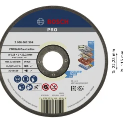 Tilbehør Elværktøj ^ Bosch ACS 60 V BF SKÆRESKIVE 115MM 1 STK