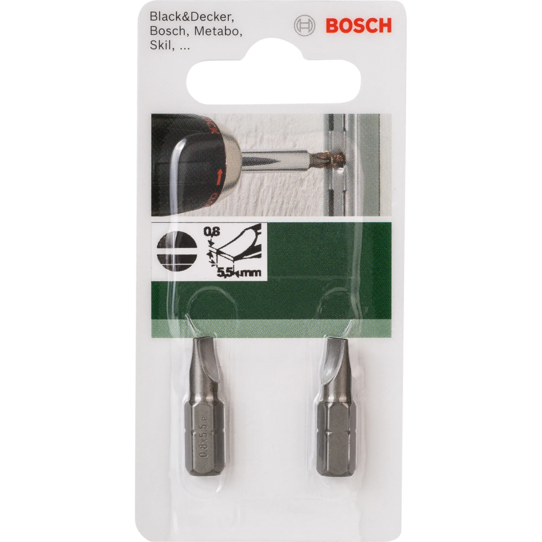 Tilbehør Elværktøj ^ Bosch 2609255909 BITS LIGE KÆRV 5