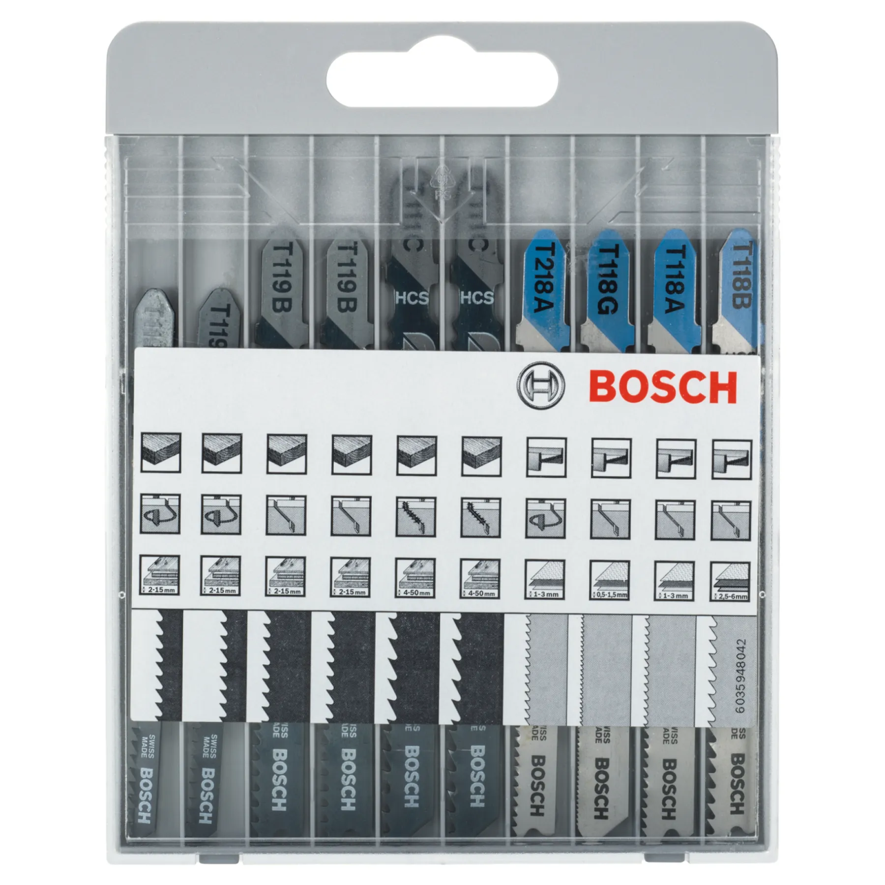 Tilbehør Elværktøj ^ Bosch STIKSAVSKLINGE 10 DELE