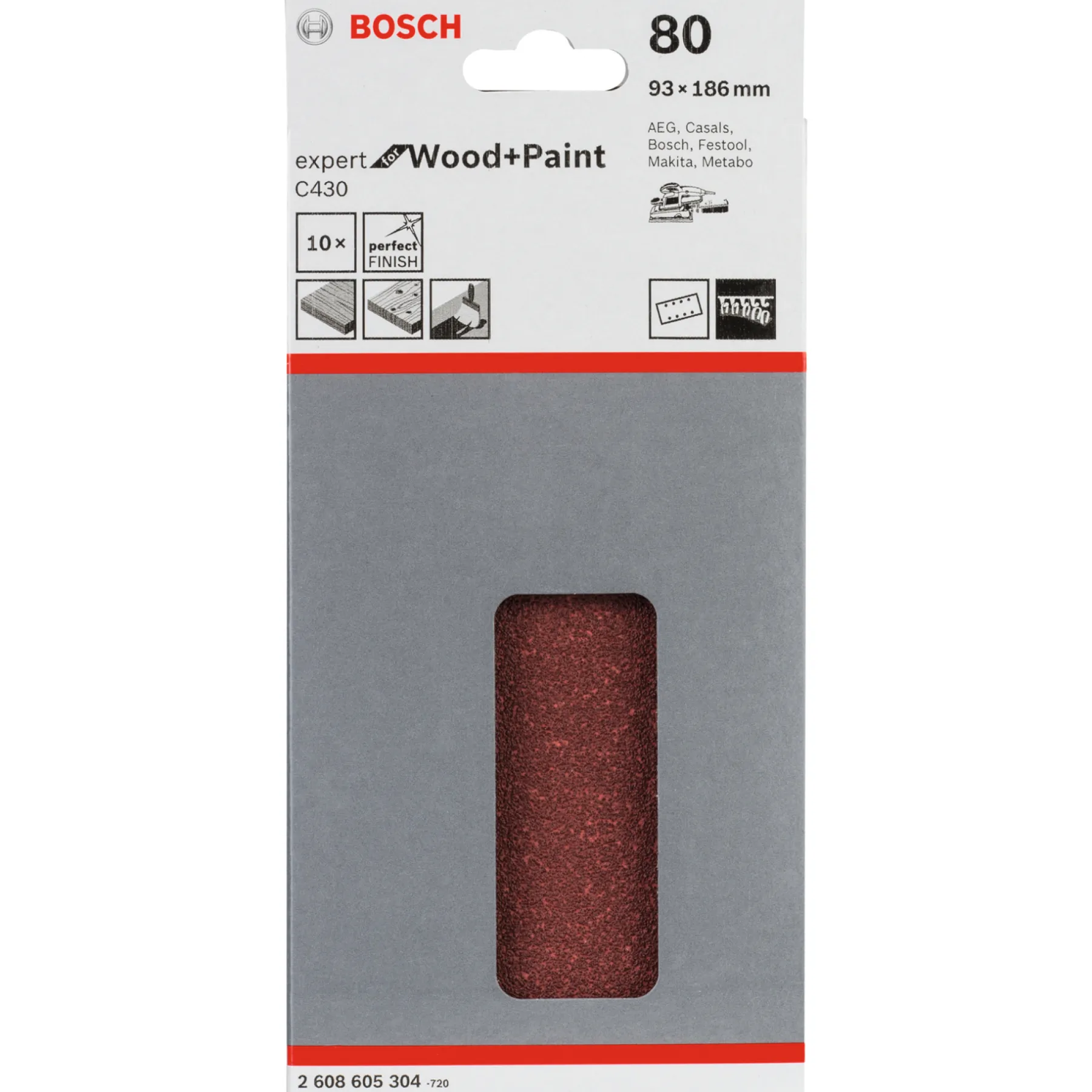 C430 93X185MM SLIBEARK 80 10 STK>Bosch Outlet