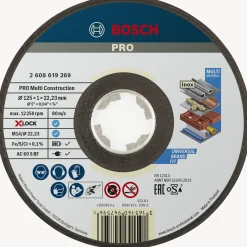 Tilbehør Elværktøj ^ Bosch MULTICONSTRUCTION XL SKÆRESKIVE 125MM 1 STK