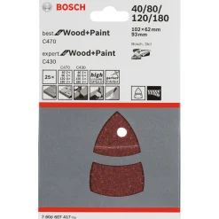 REDWOOD SLIBEARK K40; K80; K180; K40; K120; K180; K120; K80 25 STK>Bosch Clearance