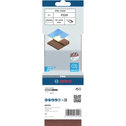 Tilbehør Elværktøj ^ Bosch X440 75X533MM SLIBEBÅND 220 3 STK