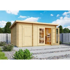Bjælkehytter ^ BYGNORDIC GUNHILD MULTIHAVEHUS 9,15 M2