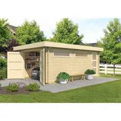 Bjælkehytter ^ BYGNORDIC HALFDAN GARAGE 18,66 M2