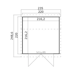 Redskabsskure ^ BYGNORDIC SIBBA REDSKABSRUM 4,67 M2