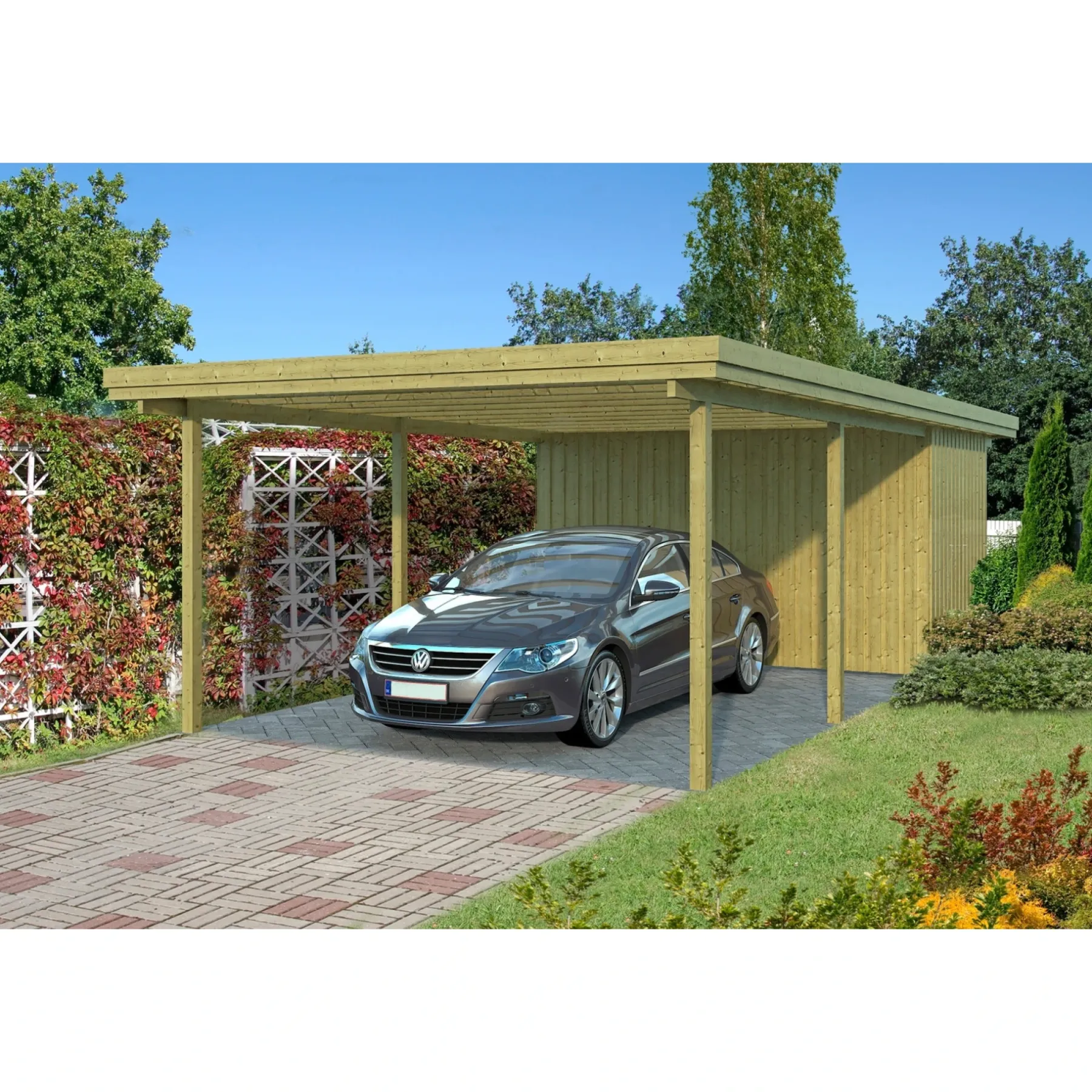 Carporte ^ BYG-SELV LYNGE 1.6 CARPORT 33 M2