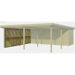 Carporte ^ BYG-SELV LYNGE 2.1 INKL. BEKLÆDNING CARPORT 48 M2