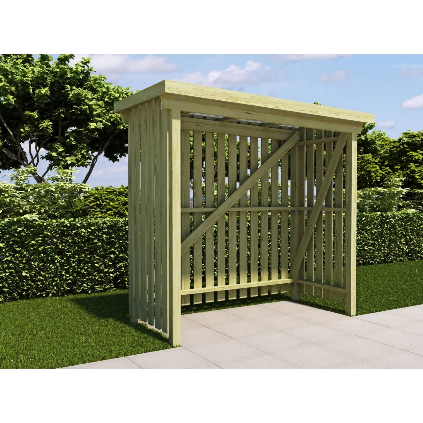 Brændely ^ BYG-SELV LYSBECK - BRÆNDELY TRYKIMPRÆGNERET UMALET 2,06 M2