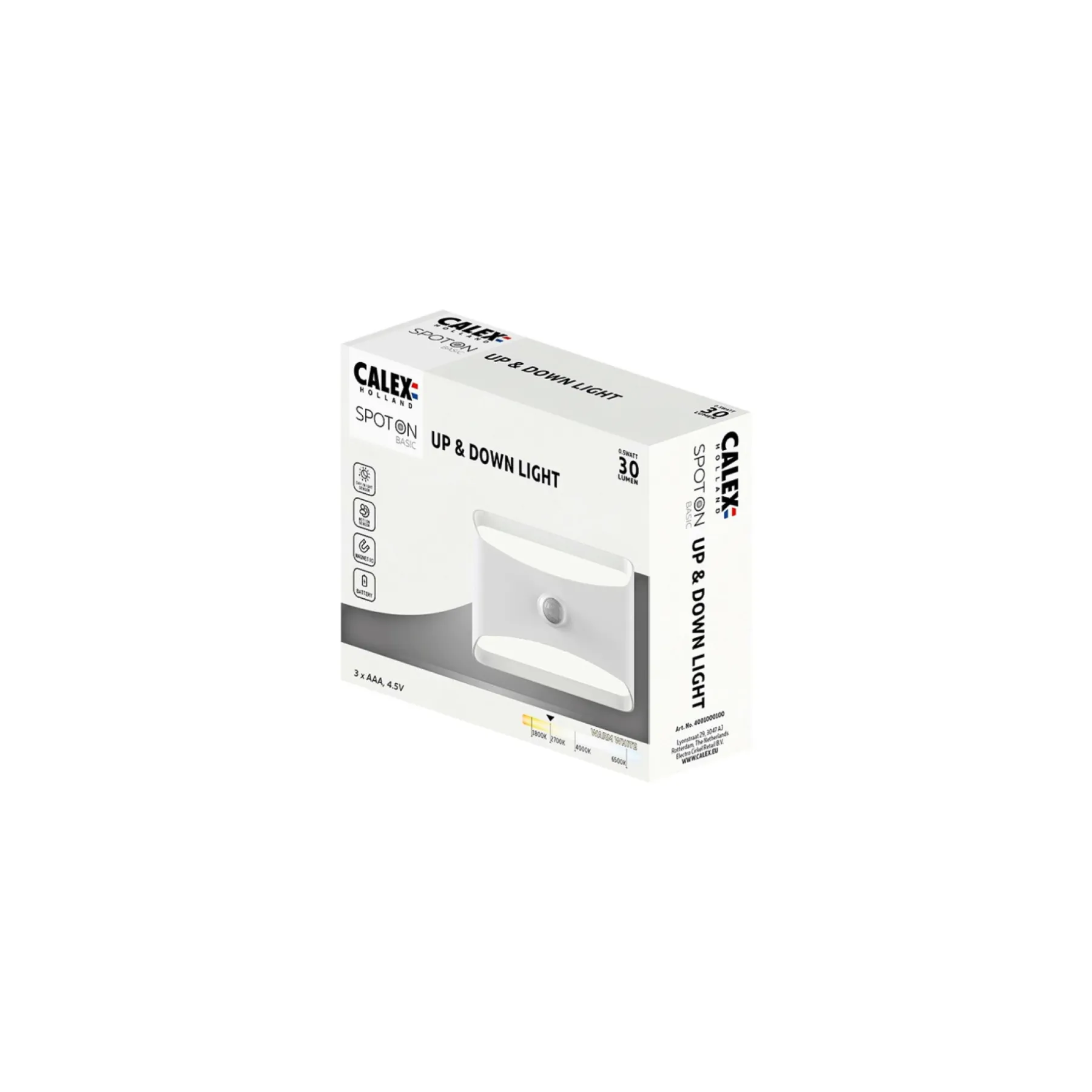 SPOT ON SENSORLAMPE HVID>Calex Clearance