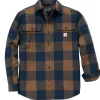 LONG-SLEEVE PLAID SHIRT SKJORTE L RED DUCK>Carhartt Sale