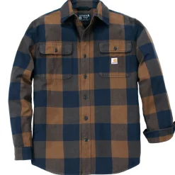 LONG-SLEEVE PLAID SHIRT SKJORTE L RED DUCK>Carhartt Sale