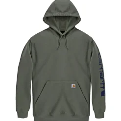 LOOSE FIT MIDWEIGHT LOGO SLEEVE GRAPHIC SWEATSHIRT HÆTTETRØJE XL GRØN>Carhartt Clearance