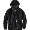 Trøjer & T-Shirts ^ Carhartt SHERPA LINED MIDWEIGHT ZIP SWEATJAKKE L SORT