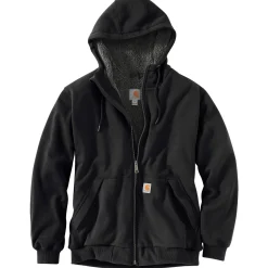 Trøjer & T-Shirts ^ Carhartt SHERPA LINED MIDWEIGHT ZIP SWEATJAKKE L SORT