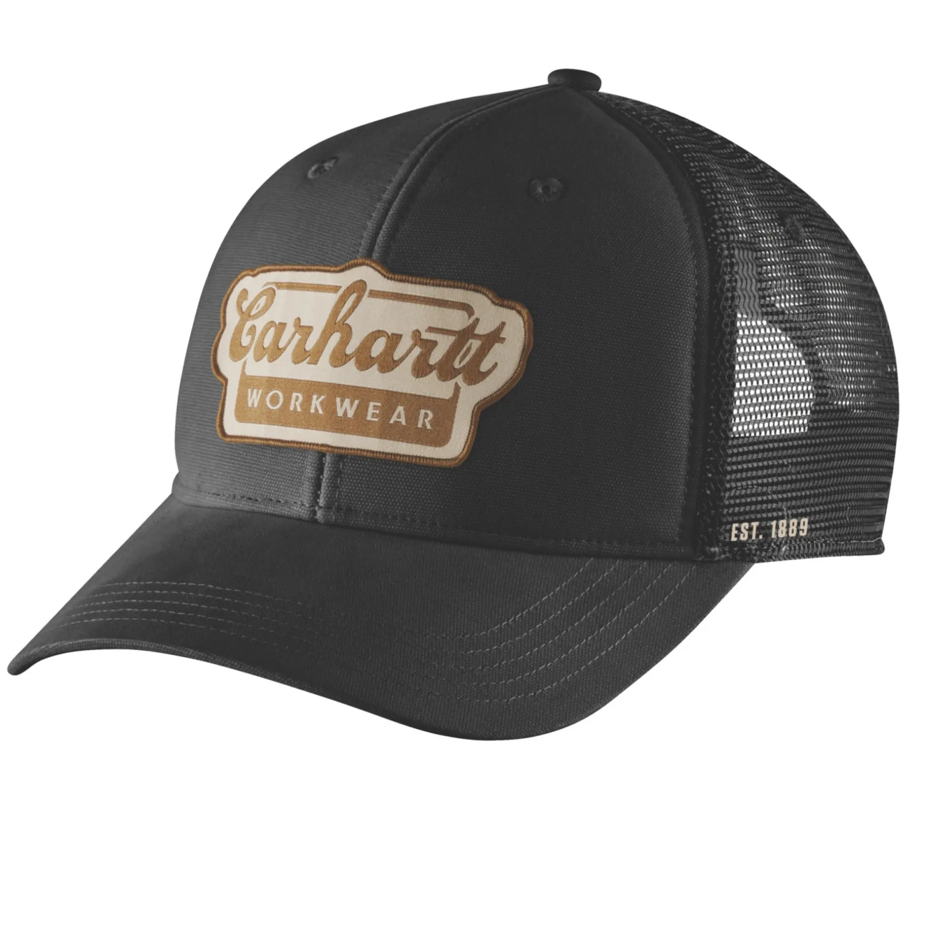 TWILL MESH-BACK SCRIPT PATCH CAP KASKET SORT OFA>Carhartt Discount