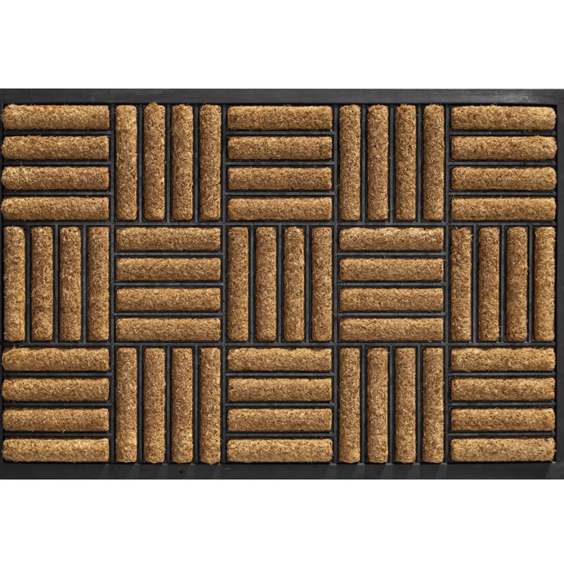 GUMMIMÅTTE DØRMÅTTE 40X60 NATUR/SORT>Clean Carpet Online