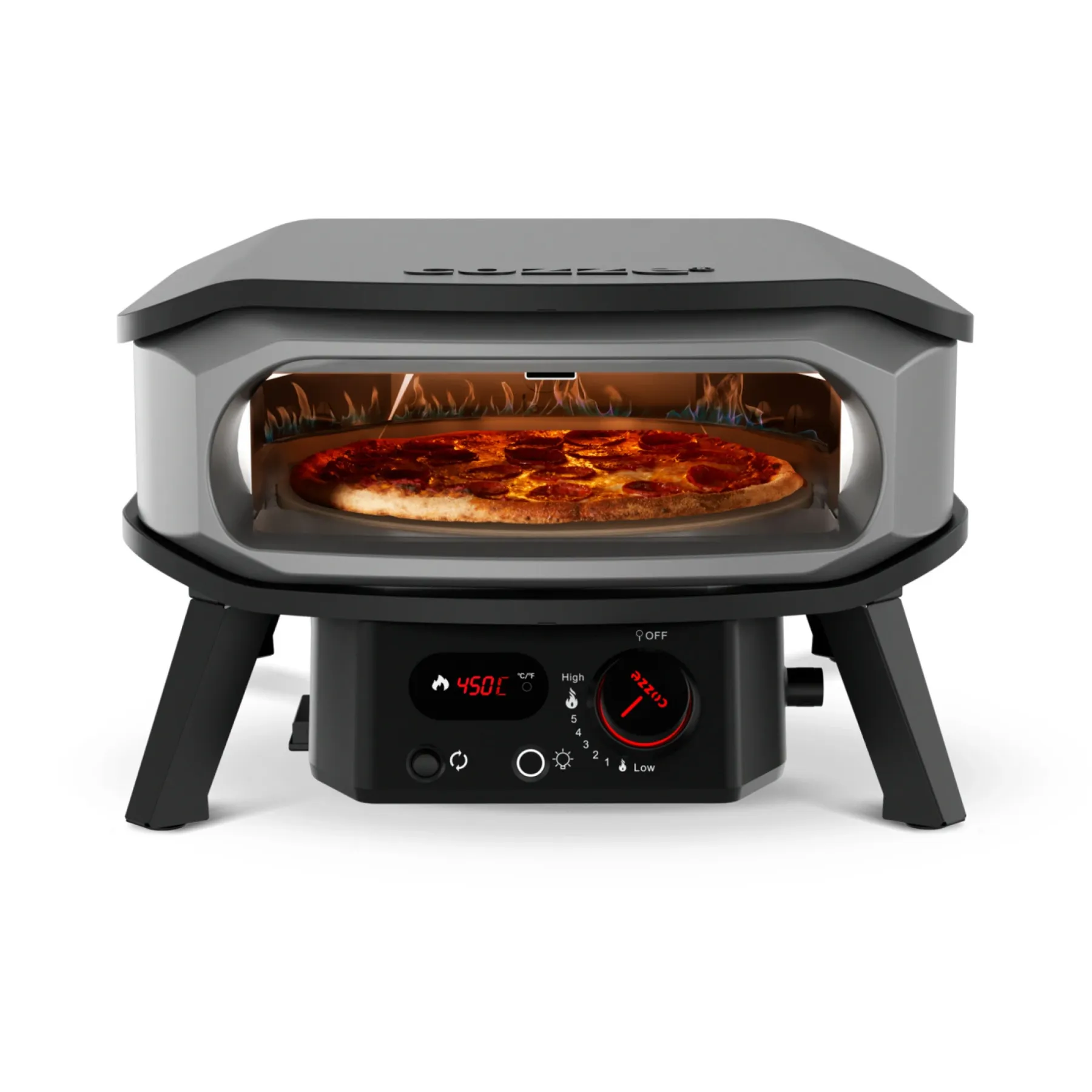 Pizza ^ COZZE 13" PREMIUM ROTATE GAS PIZZAOVN