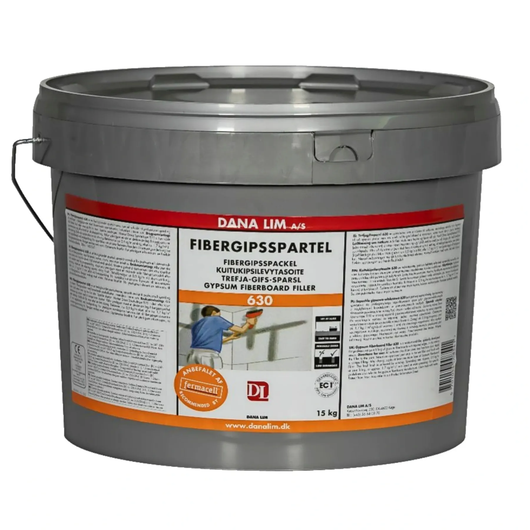 Spartelmasser ^ Dana Lim 630 FIBERGIPSSPARTEL 15 KG BEIGE