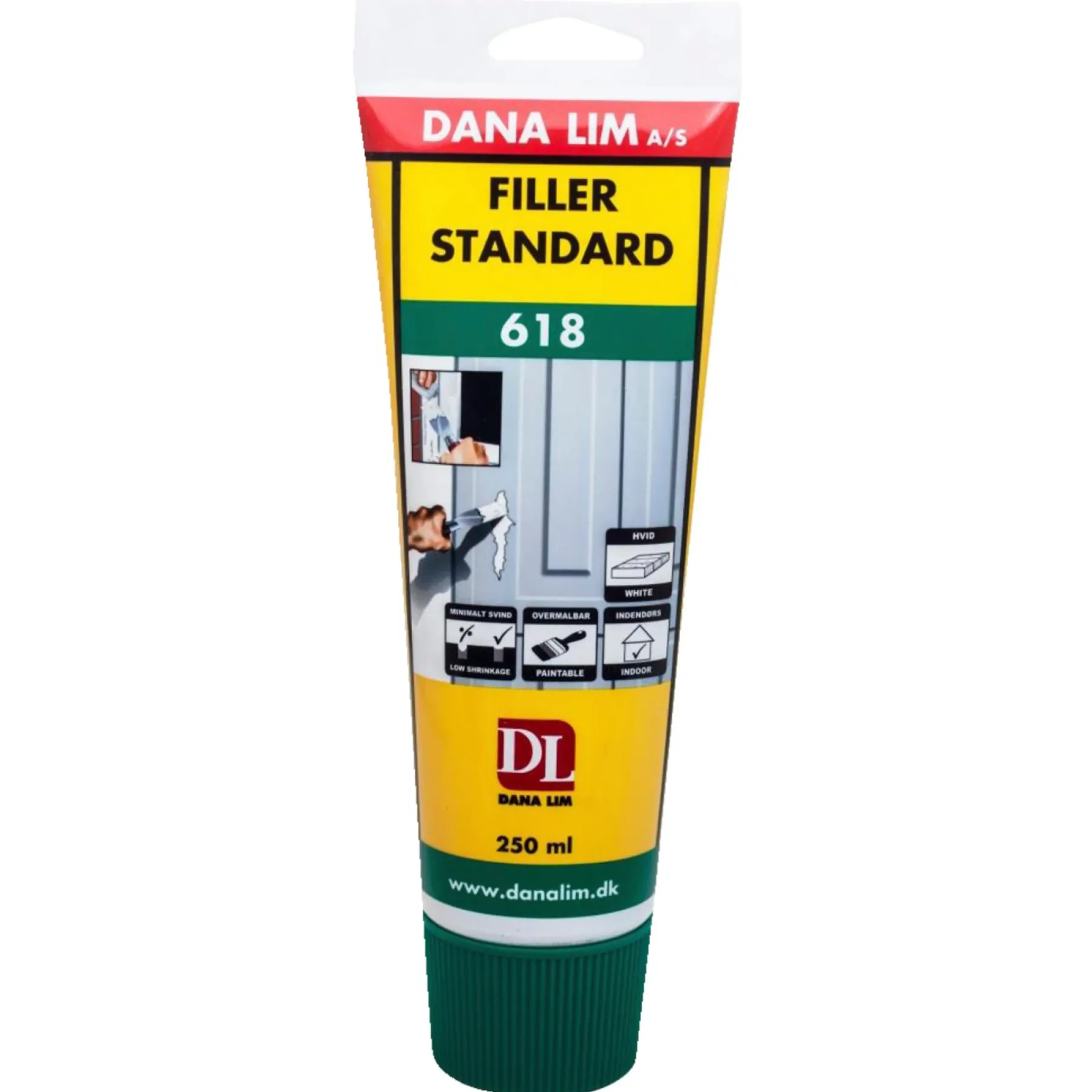 Spartelmasser ^ Dana Lim STANDARD 618 FILLER 250 ML HVID