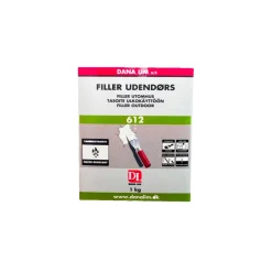 UDENDØRS 612 SPARTELMASSE/FILLER 1 KG GRÅHVID>Dana Lim Online