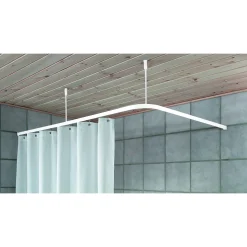 Tilbehør Badeværelse ^ Debel UNIVERSAL KABINESTANG HVID 90-185 CM