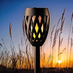 GLOWFIRE SOLCELLE FAKKEL SORT 58 CM>Det Gamle Apotek Outlet