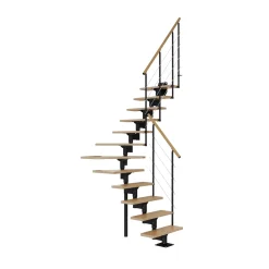 Trapper ^ Dolle BOSTON PLADSBESP. TRAPPE SORT EG SHAPE 6 GELÆNDER 12 TRIN