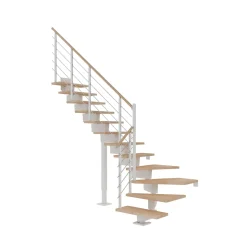 Trapper ^ Dolle DUBAI TRAPPE HVID BØG DESIGN 14 TRIN