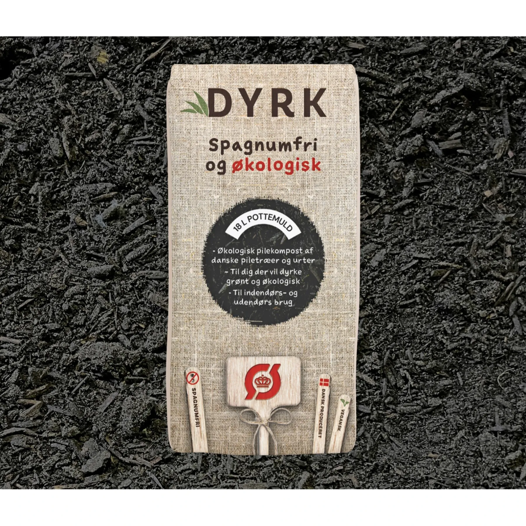 ØKOLOGISK POTTEMULD 18 L>DYRK Sale