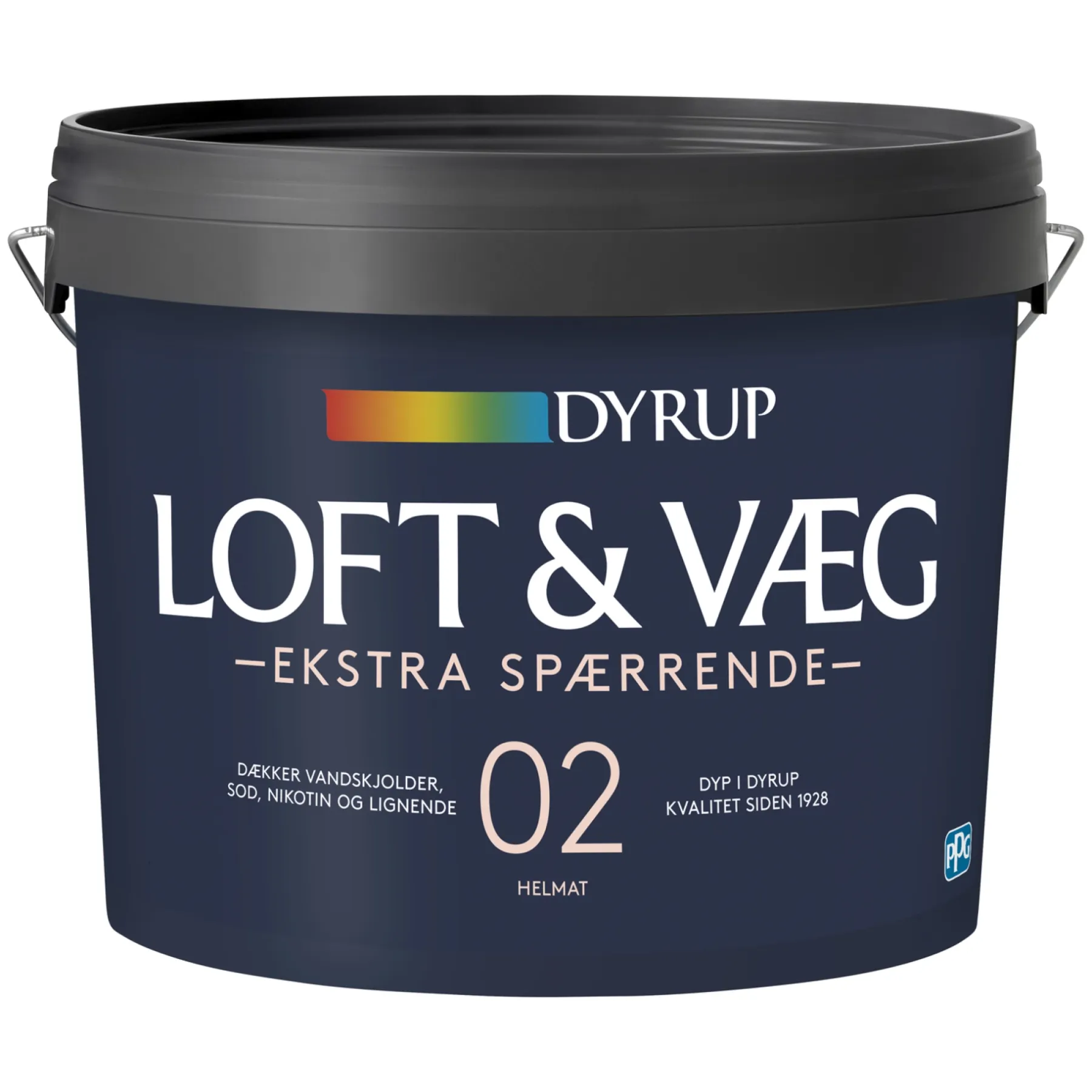 Vægmaling ^ Dyrup 02 EKSTRA SPÆRRENDE VÆG- OG LOFTMALING 4,5 L HVID