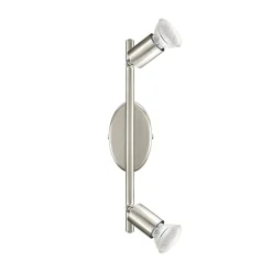 Spotlights ^ Eglo BUZZ 2 SKINNESPOT BØRSTET STÅL GU10 2,5W