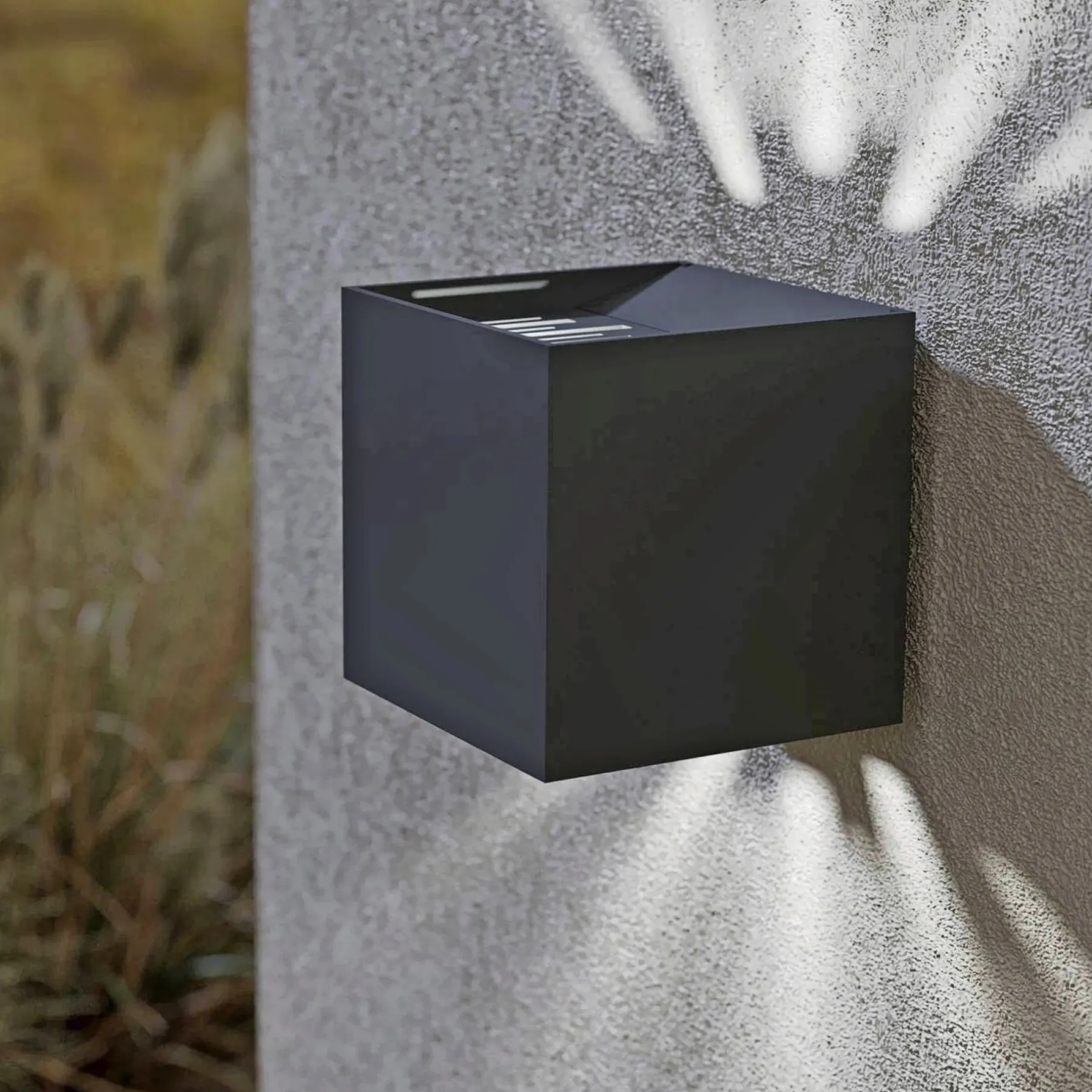 Væglamper Ude ^ Eglo CALPINO 2 UDENDØRS VÆGLAMPE SORT 2X3,3W