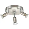 Spotlights ^ Eglo MINI RONDEL SKINNESPOT BØRSTET STÅL GU10 3X3W