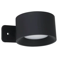 Spotlights ^ Eglo MURAGLIE RUND GENOPLADELIG VÆGLAMPE SORT