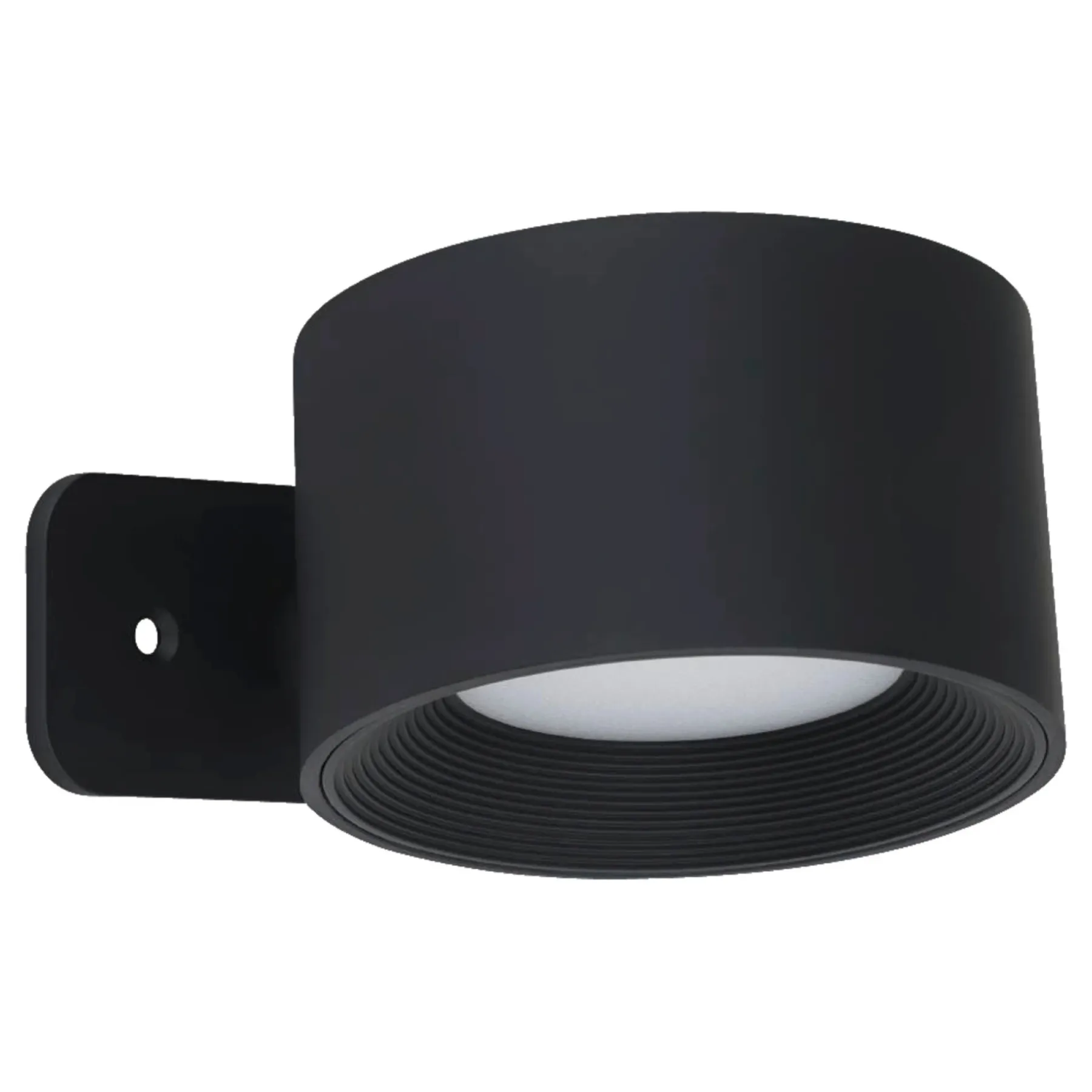 Spotlights ^ Eglo MURAGLIE RUND GENOPLADELIG VÆGLAMPE SORT